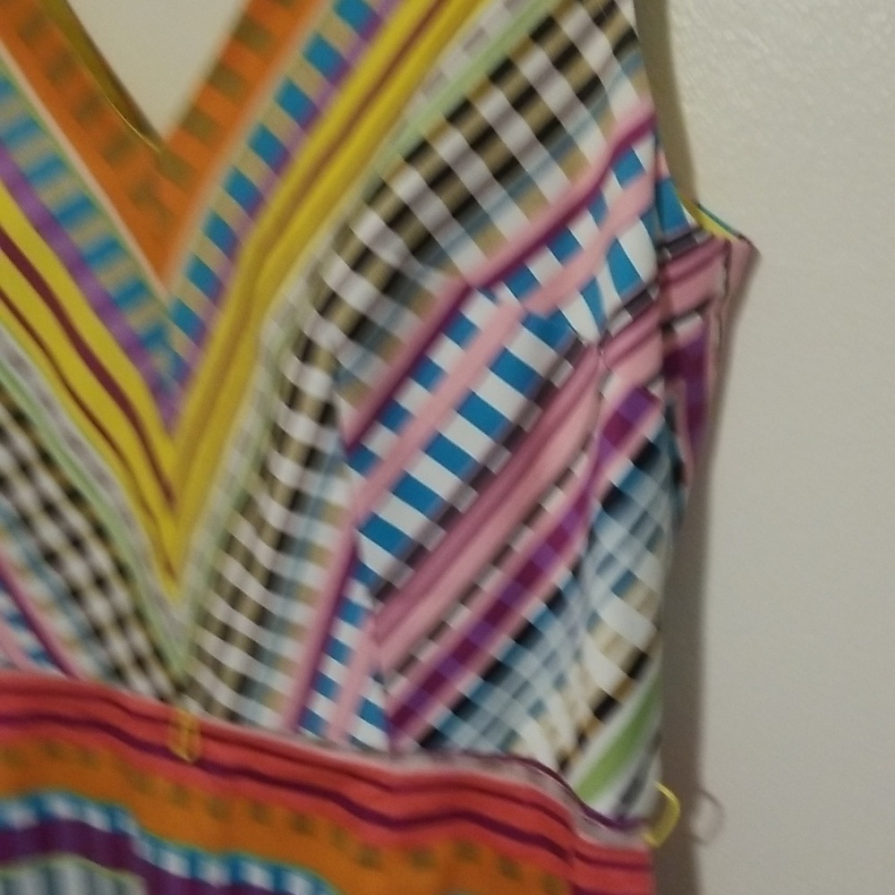 London Times Striped Sleeveless Dress Size 8 - Picture 5 of 9